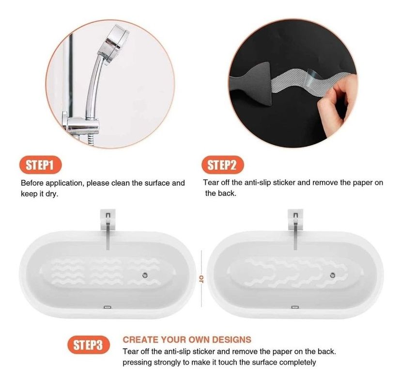 Pegatinas Norplat Antideslizantes Para Ducha Tina + Espatula-1