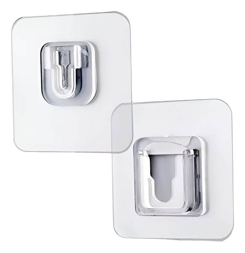Pack 10 Adhesivos Doble Cara Colgador Gancho Pared - Norplat-0