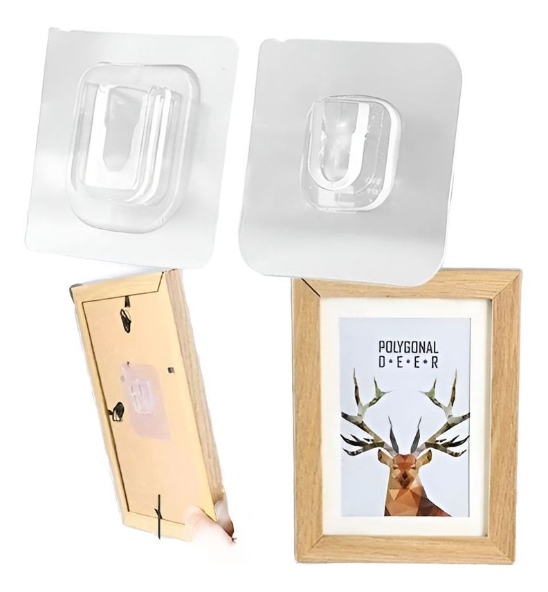 Pack 10 Adhesivos Doble Cara Colgador Gancho Pared - Norplat-3