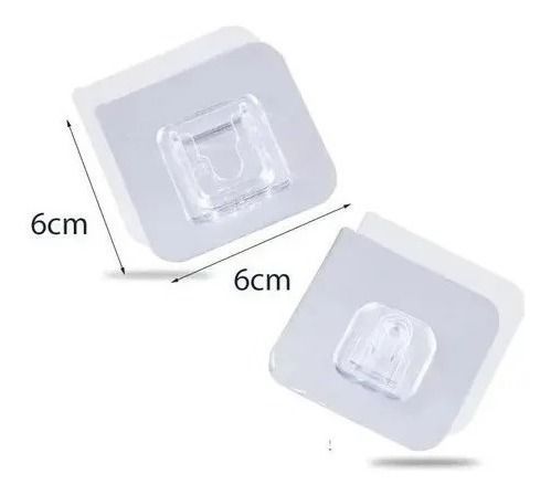 Pack 10 Adhesivos Doble Cara Colgador Gancho Pared - Norplat-8