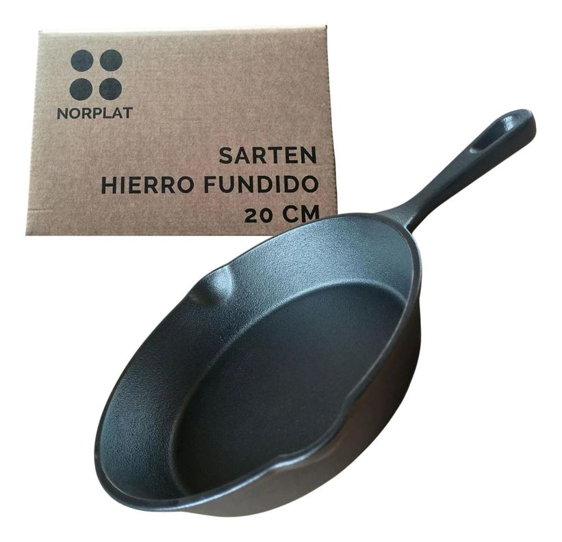 Sarten Hierro Fundido Norplat 20cm Redondo Para Freir Cocina-0
