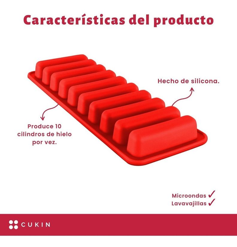Molde De Silicona Para Cilindros De Hielo - Norplat-3