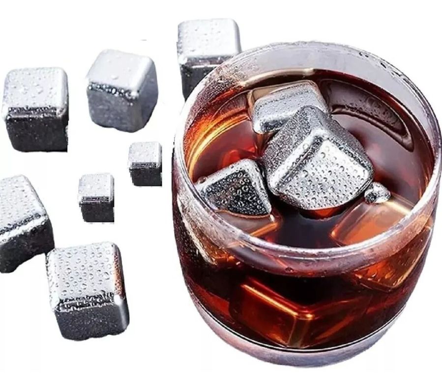 4 Cubitos De Hielo Acero Inoxidable Reutilizables Cubo Norplat-9