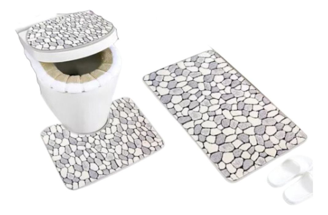 Juego De Baño 3 Piezas - Diseños Colores Variados - Norplat-0