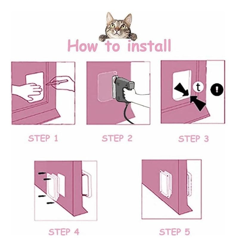Norplat Puerta Para Gato Perro Mascotas 4 Modos Bloqueo Xl-5