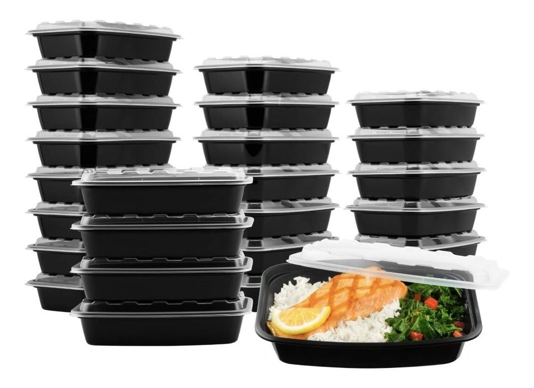 Recipientes Comida Pack 50pz Ecológico Reutilizable - Norplat-0