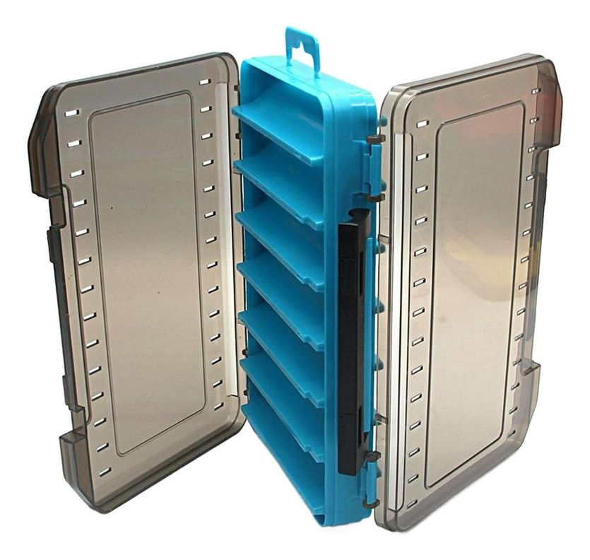 Caja Porta Señuelos Pesca 14 Compartimientos Doble - Norplat-0