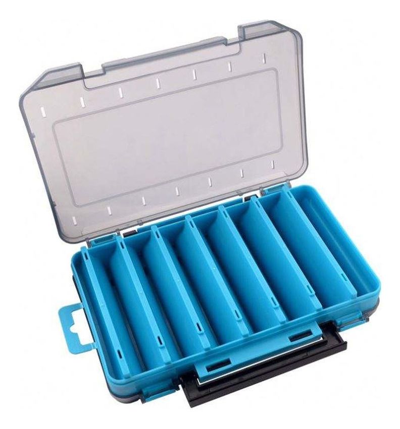 Caja Porta Señuelos Pesca 14 Compartimientos Doble - Norplat-1