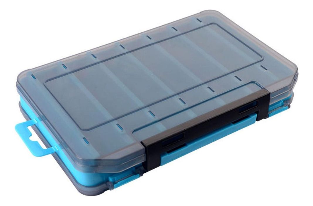 Caja Porta Señuelos Pesca 14 Compartimientos Doble - Norplat-3