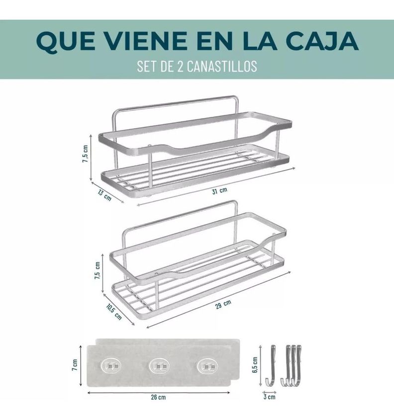 Organizador Ducha X2 Adhesivo Baño Esquinero Repisa Inoxidab - Norplat-6
