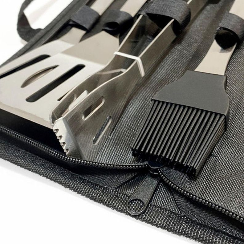 Set Parrillero 20 Piezas De Acero Inoxidable + Bolso Norplat-2