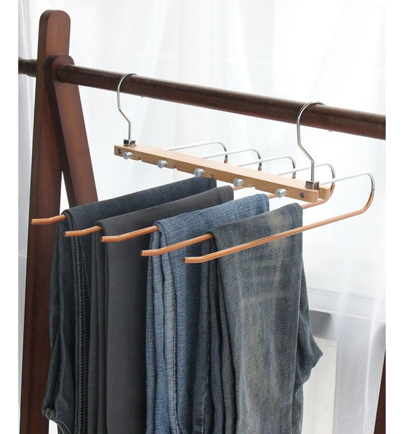 Colgador Pantalones Ganchos 5 En 1 Antideslizante - Norplat-5