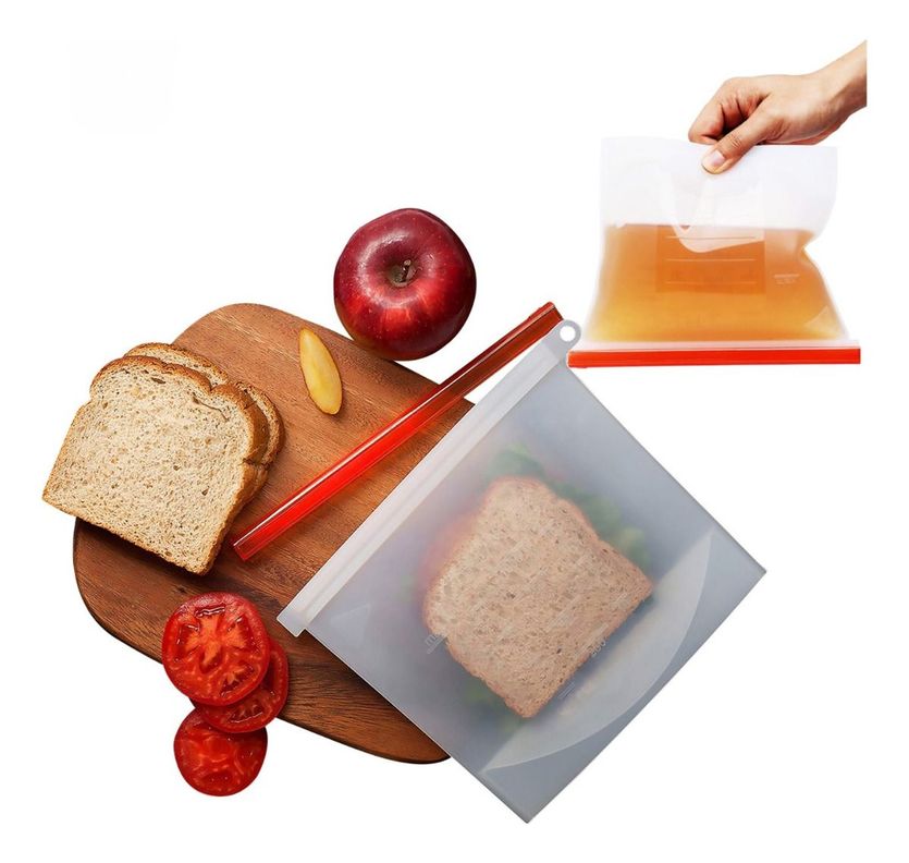 Bolsas De Silicona Reutilizable Con Cierre De 1500ml - Norplat-0