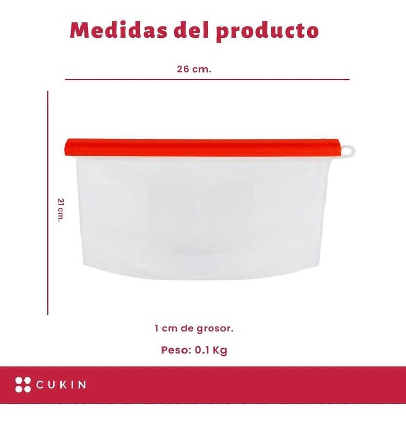 Bolsas De Silicona Reutilizable Con Cierre De 1500ml - Norplat-2