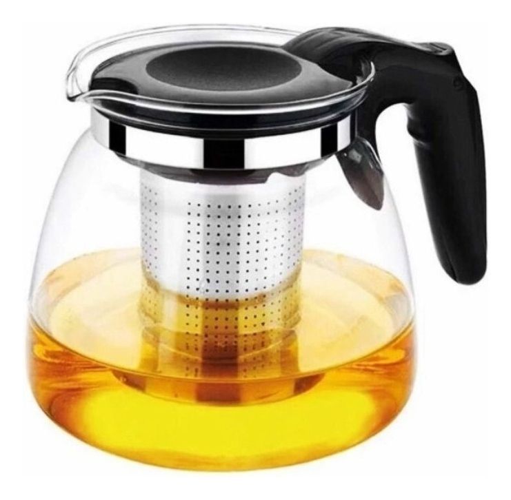 Tetera Jarra Vidrio Filtro Acero Inoxidable Té 1.1lt Norplat-0