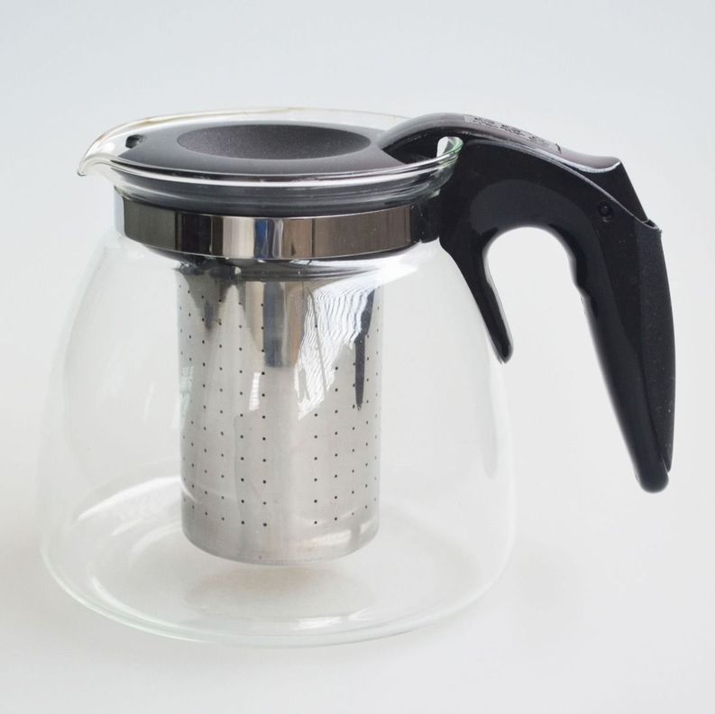Tetera Jarra Vidrio Filtro Acero Inoxidable Té 1.1lt Norplat-2