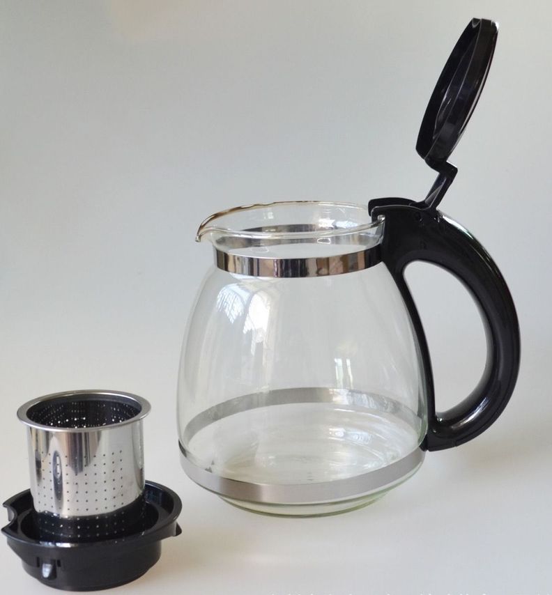 Tetera Jarra Vidrio Filtro Acero Inoxidable Té 1.1lt Norplat-4