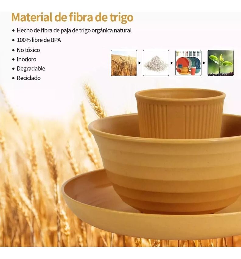 Juego Vajilla 36 Platos Plásticos Reutilizable Color Norplat-3