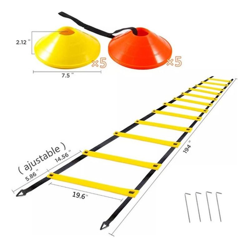 Escalera Coordinacion Deportiva Kit De Entrenamiento Norplat-1