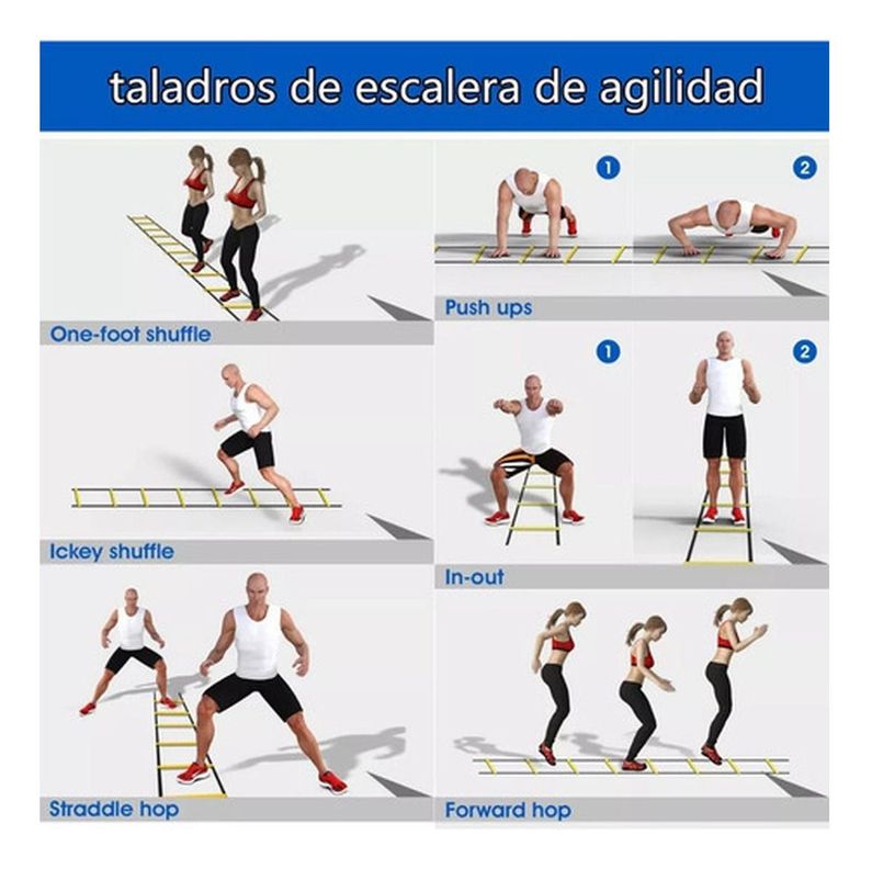 Escalera Coordinacion Deportiva Kit De Entrenamiento Norplat-6