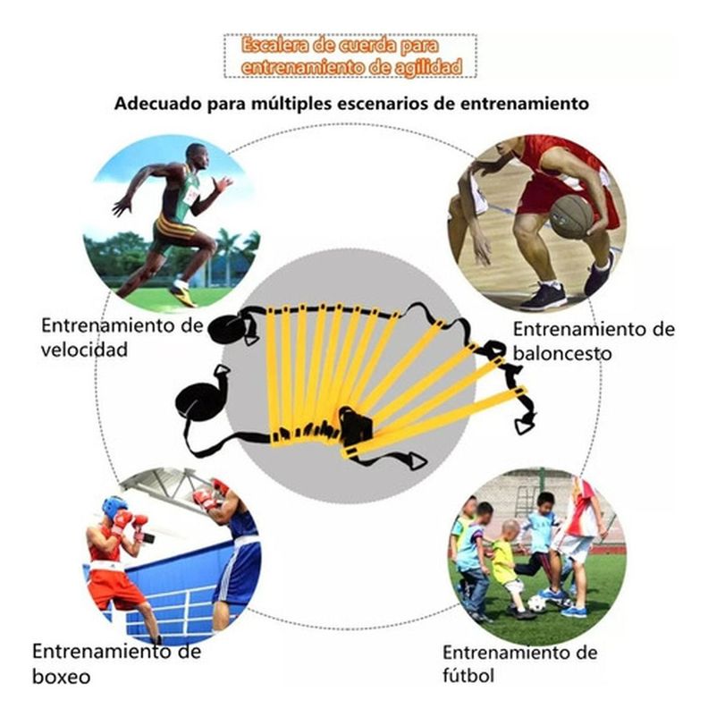 Escalera Coordinacion Deportiva Kit De Entrenamiento Norplat-7