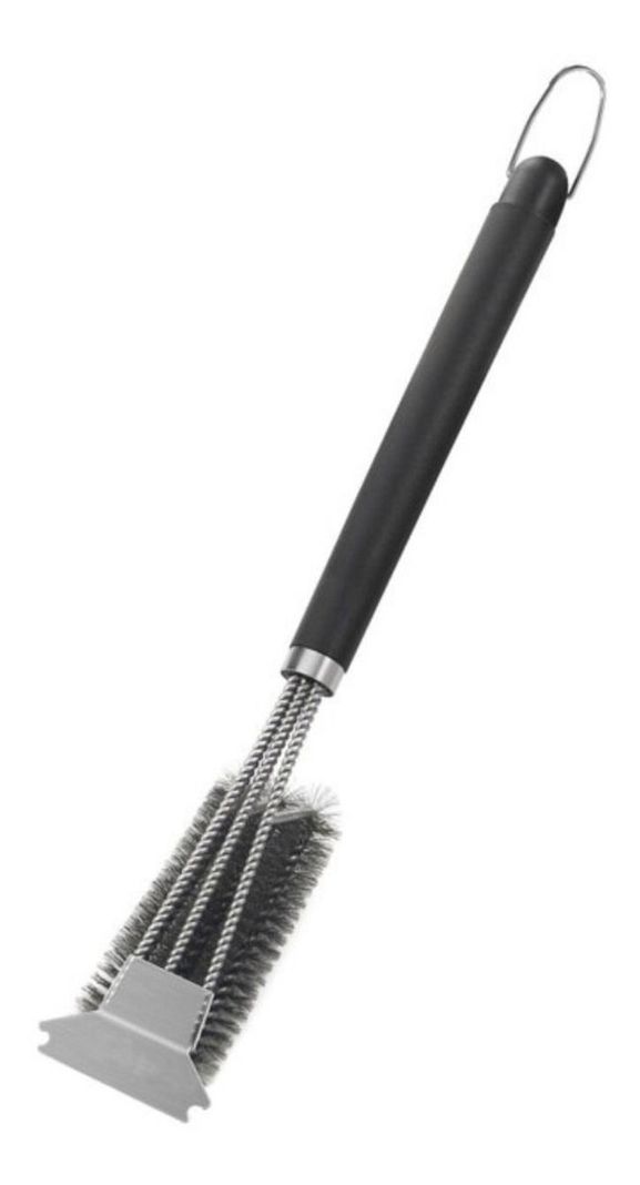Escobilla Cepillo Limpieza Para Parrillas 3 En 1 - Con Mango - Norplat-4
