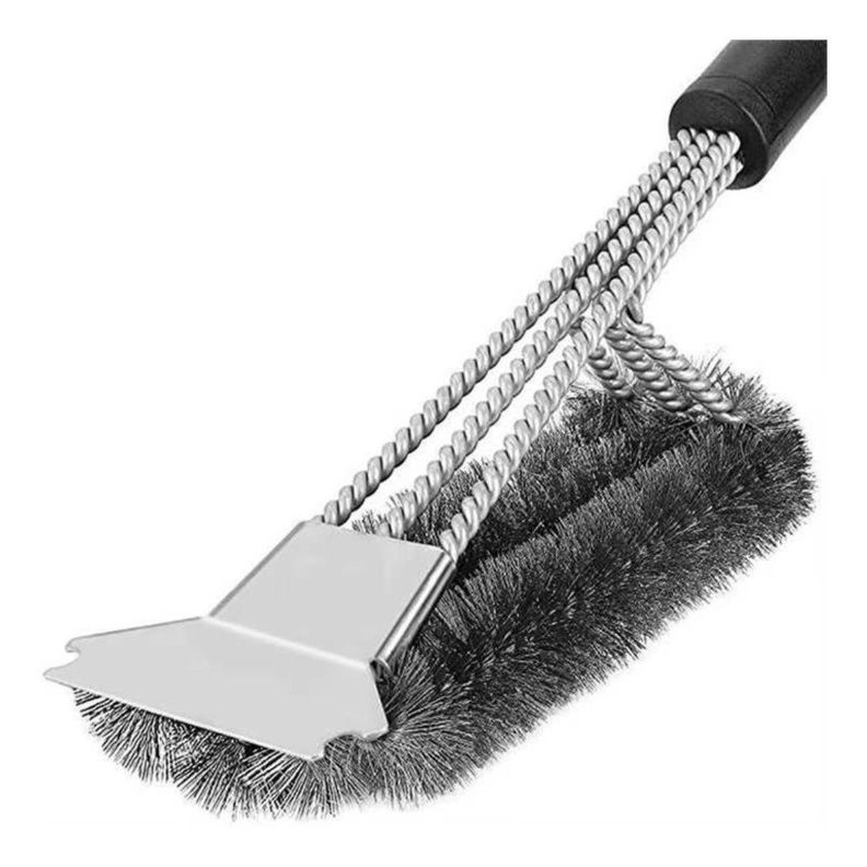 Escobilla Cepillo Limpieza Para Parrillas 3 En 1 - Con Mango - Norplat-7