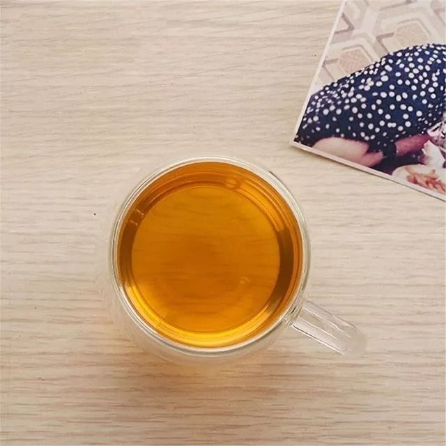 Pack 2 Tazas Doble Pared Vidrio 250ml Cafe Cappuccino Norplat-7