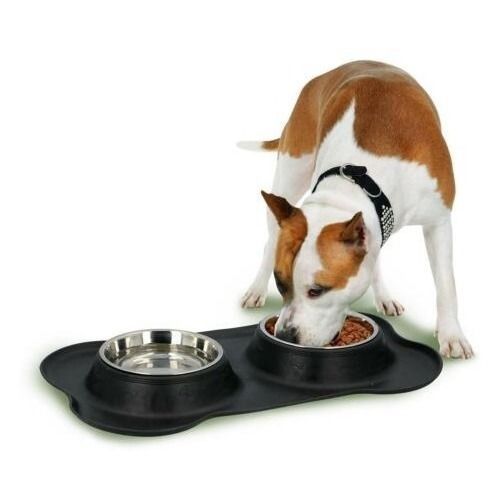 Plato Doble Silicona Platos Para Perro Bebedero Comedero Norplat-0