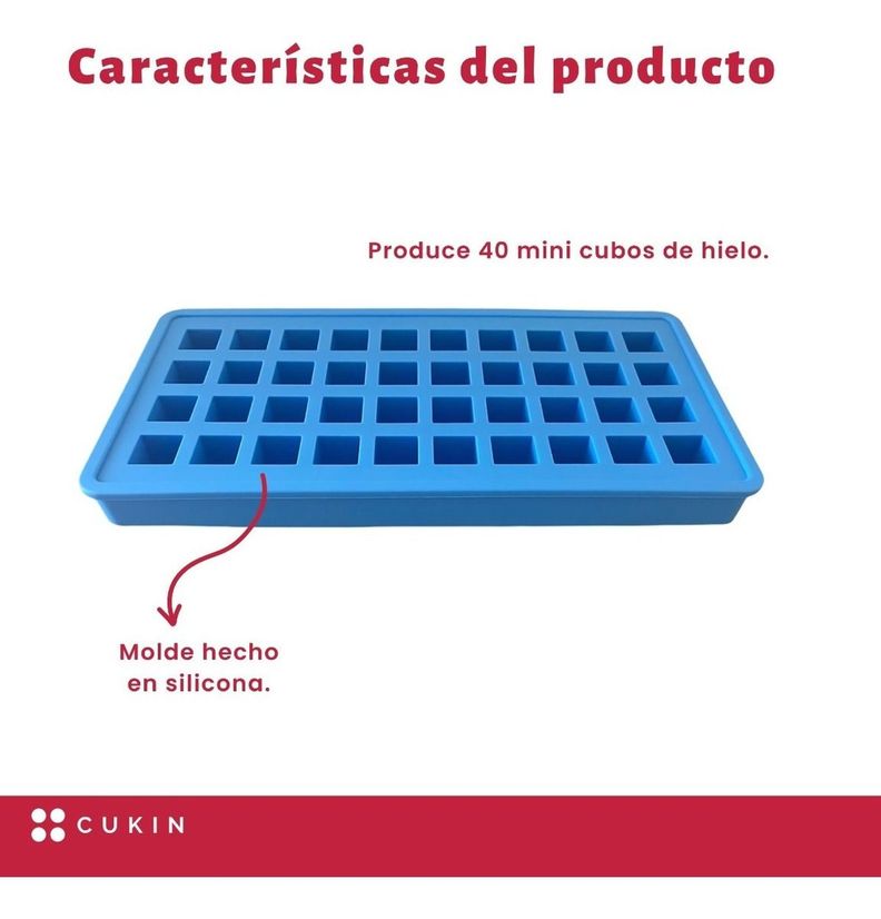Molde De Silicona Para 40 Mini Cubos De Hielo - Norplat-2