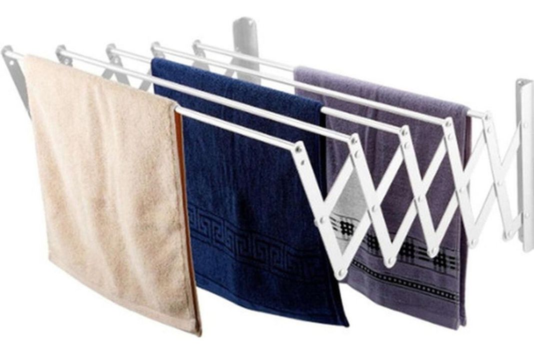 Tendederos Ropa Plegable Extensible Pared Colgador Norplat-0