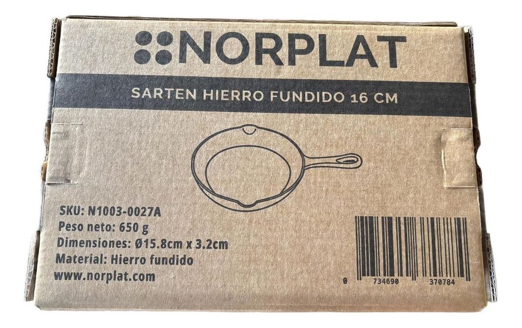 Sarten Redondo Hierro Fundido 16cm Provoleta Cocina Norplat-8