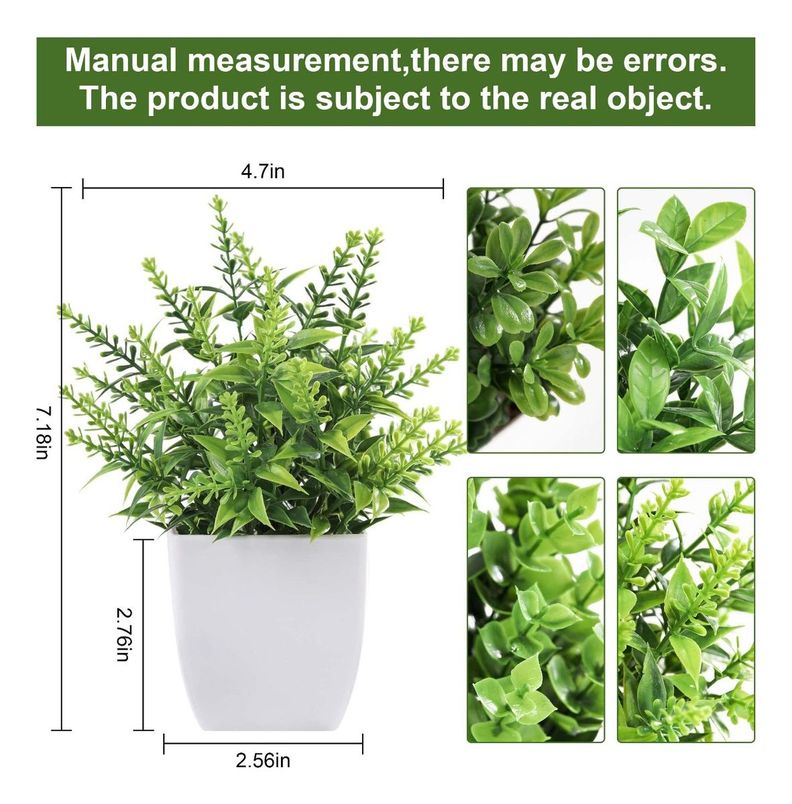 Norplat 4 Plantas Artificiales Decorativas Hogar Macetas-1