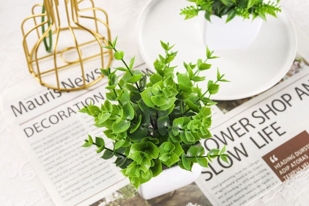 Norplat 4 Plantas Artificiales Decorativas Hogar Macetas-4