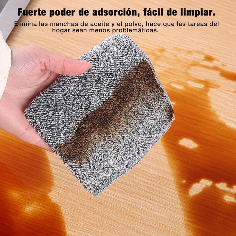 Set 12 Paños De Cocina Docena Fibra Carbon Ecológico Norplat-3