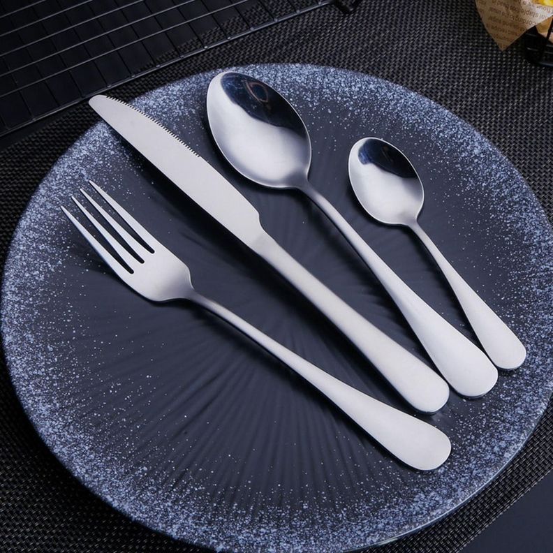 Juego Servicio Cubiertos 24 Piezas Acero Inoxidable Norplat-5