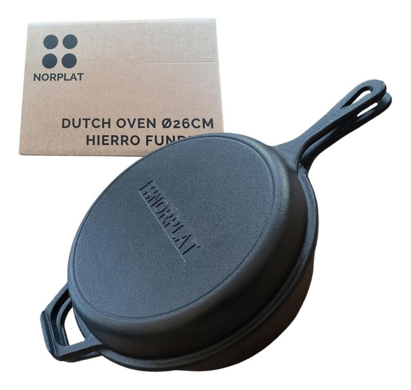 Cacerola + Sartén Norplat De Hierro Fundido Dutch Oven Ø26cm