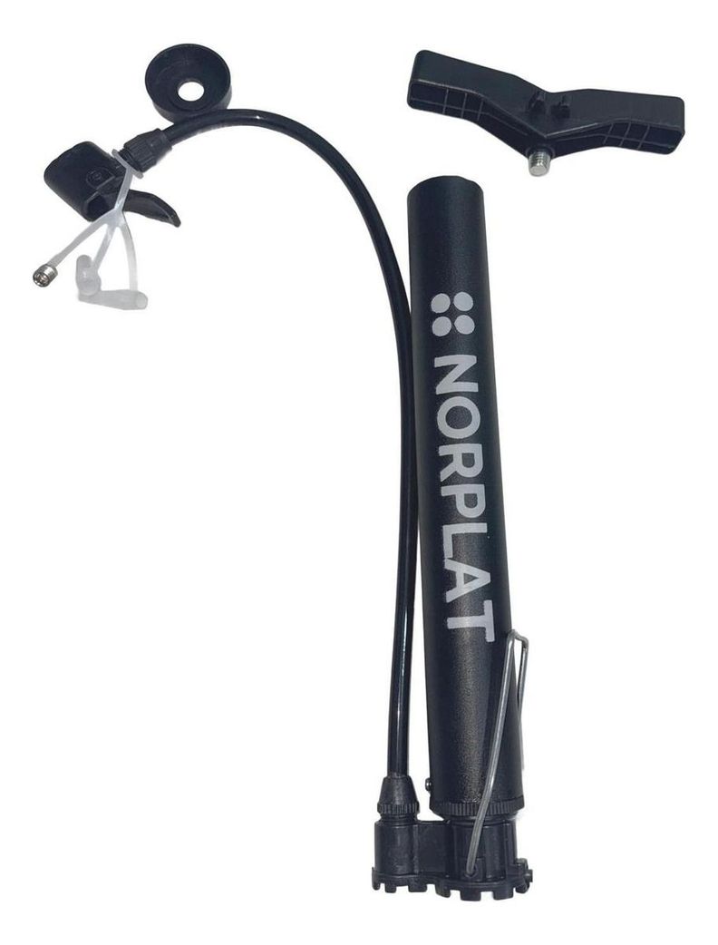 Bombin De Pie 120psi Valvulas Presta Schrader Bici - Norplat-1