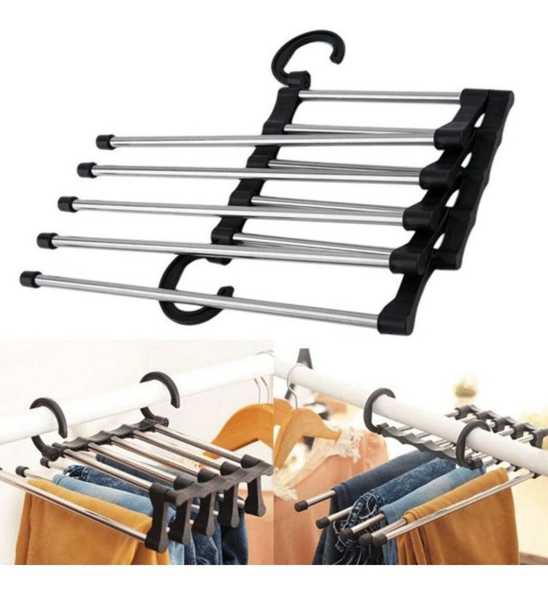 Gancho Pantalones Organizador Percha Ahorra Espacio 5 En 1 - Norplat-3