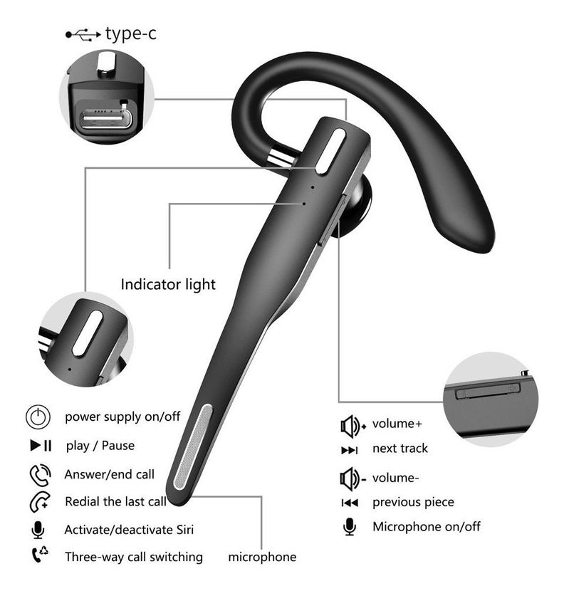 Manos Libres Audifono Inalambrico Bluetooth P/ Auto Norplat-8