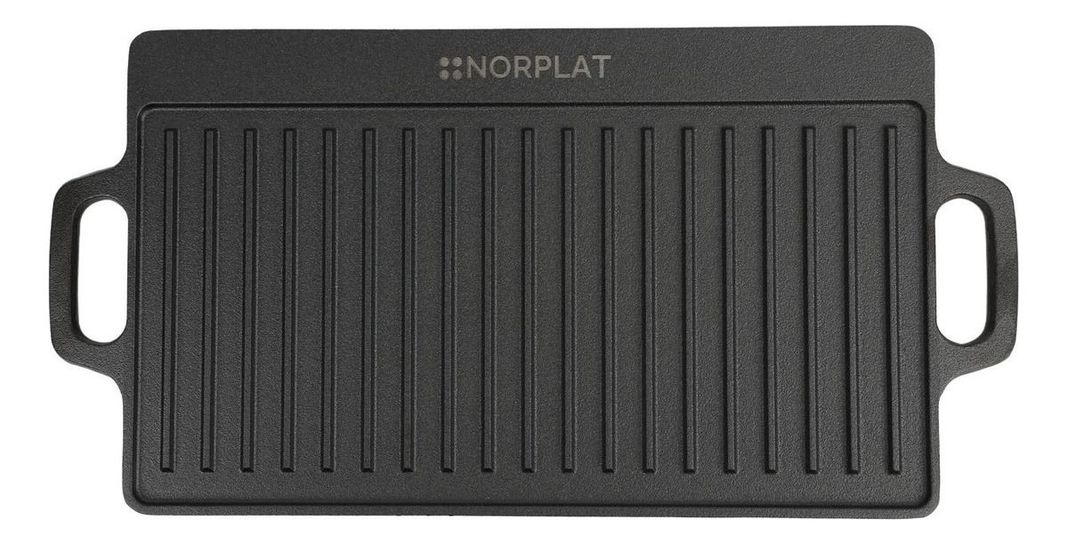 Plancha Churrasquera Norplat Hierro Fundido 2en1 45x22x1.5cm-1