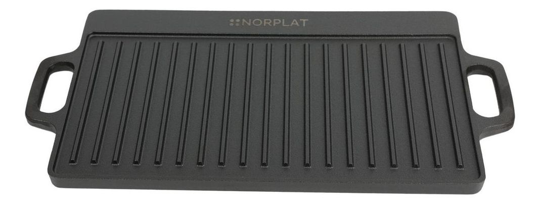 Plancha Churrasquera Norplat Hierro Fundido 2en1 45x22x1.5cm-2