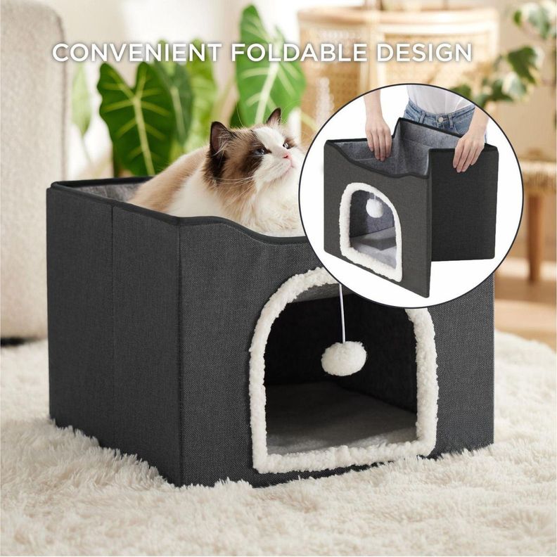 Cama Para Gatos Casa Plegable Gatos Perros Pequeños Norplat -3