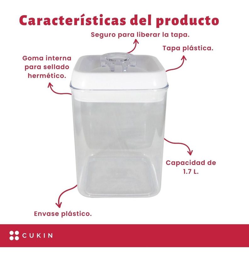 Contenedor Alimentos Hermético Cierra Fácil 1.7 Lts - Norplat-1