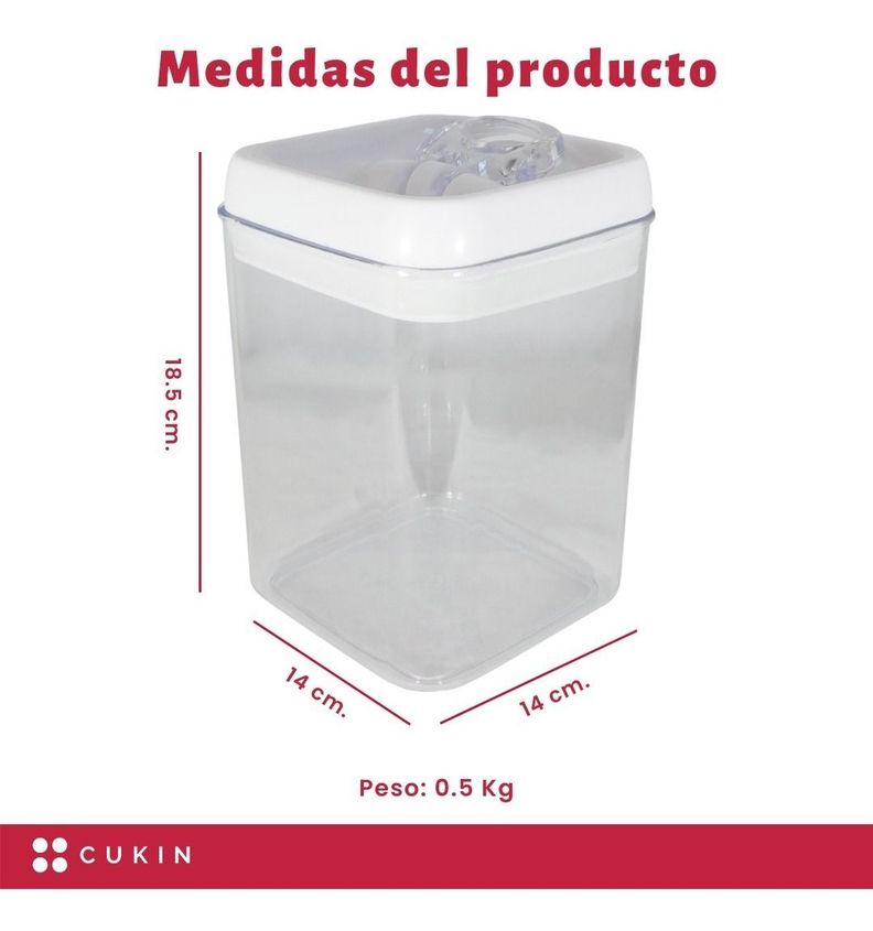 Contenedor Alimentos Hermético Cierra Fácil 1.7 Lts - Norplat-2