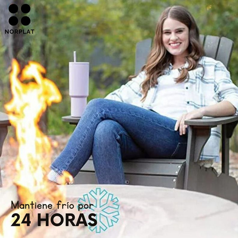 Norplat Tumbler 1180ml Vaso Térmico 40oz 1180ml Con Bombilla-3