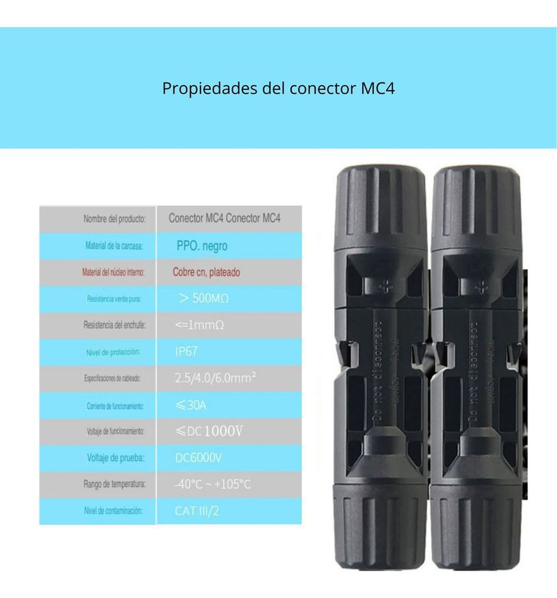 10 Pares Conector Mc4 Macho Hembra Ip67 Cat Iii/2 - Norplat-1