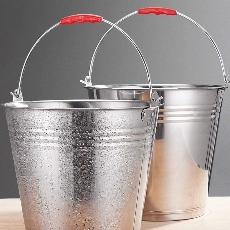 Hielera Cubetera Balde De Acero Para Botella Latas Hielo Bar - Norplat-3
