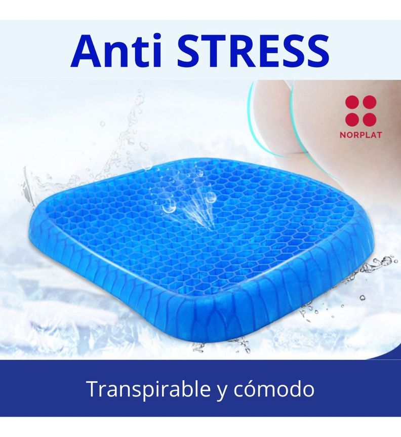 Cojin Silla Goma Gel Casa Auto Oficina Ergonómico - Norplat-3