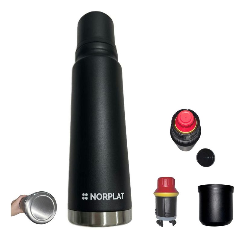 Termo De Agua Caliente Matero 1 Litro Acero Premium Norplat-0